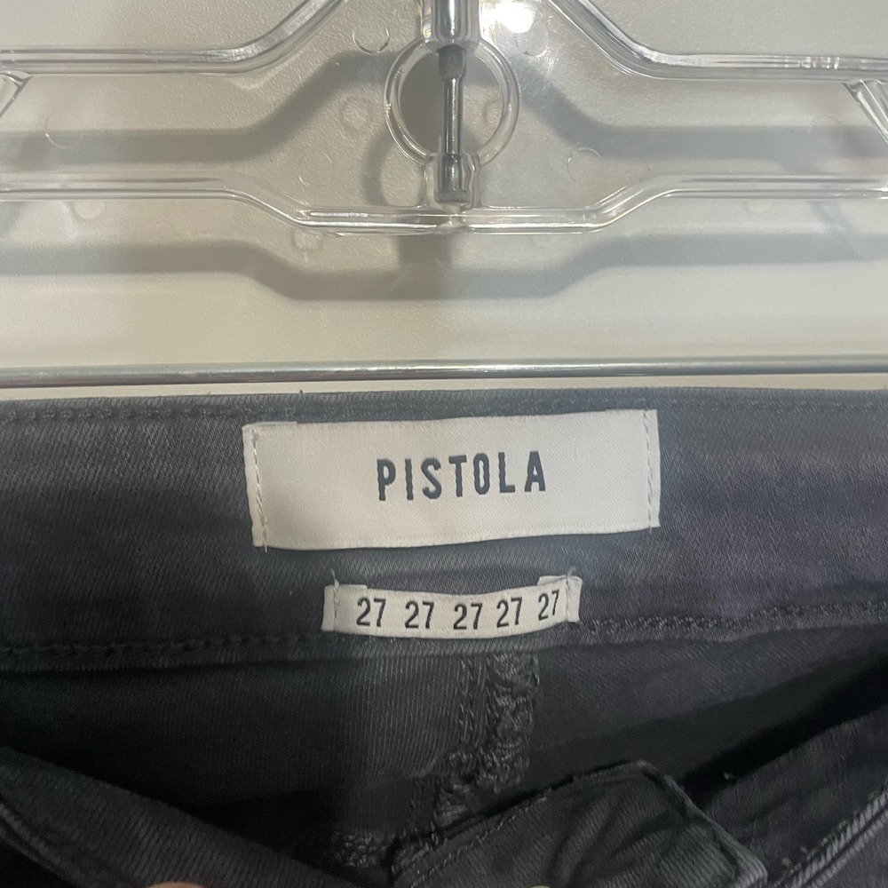Pistola Women's Moto Skinny Jeans Dark Gray size 27 - Picture 2 of 8